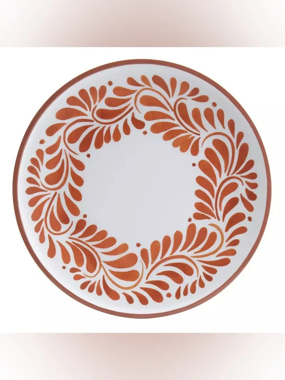 INFUSE 11 Piece Lebrillo Pattern Melamine Dinnerware Set for Outdoor Dinner Set